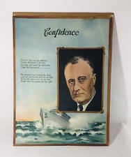 FDR-Poster 1932-1933 Confidence-Celebrate The New Deal-Rare-Original picture