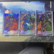 1995 Fleer Marvel Masterpieces Venom, Carnage, & Dr Doom Holo Flash picture