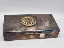 Vintage Silverplate Aristocrat Cigarette Case Inter American Defense Board picture