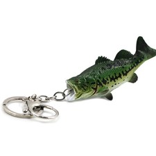Bass Fish Keychain 3D Creative Fishing Lures Largemouth Trout Tuna Key Chain picture