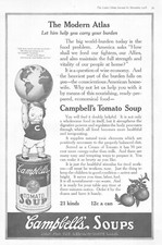 1918 Campbells Soup Antique Print Ad WW1 Era The Modern Atlas Carry Your Burden picture