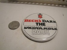 1992 BECK'S DARK THE DRINKABLE DARK  PIN L@@K picture