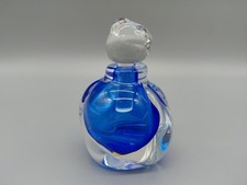 Vintage Handcrafted Art Glass Perfume Bottle With Stopper Signed picture