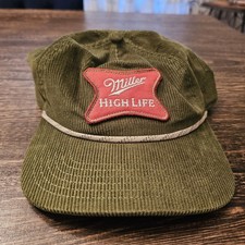 Vintage Miller High Life Golf Corduory Beer Brewery Dad Hat Trucker picture