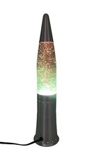 Vtg Pliable Art Motion Glitter Silver Bullet Rocket Lava Lamp Green picture