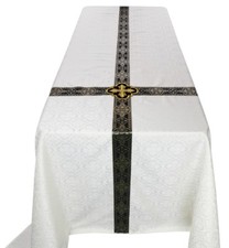 Cream/black Funeral Pall Vestment Velo Mortuorio Crema/negro FU113KCZ25 picture