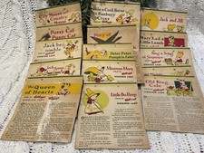 Vintage 1940s Kellogg’s”Singing Lady” Nursery Rhythm Card-15Cards Promo Ephemera picture