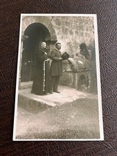 RPPC Theodore Roosevelt & Catholic Priest Santa Barbara Mission California 1910 picture