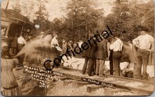 Real Photo Wabash Railroad Kingsland Indiana RR Wreck 41 Killed IN RPPC X484 picture