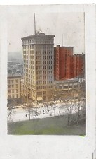 Ohio Postcard Real Photo RPPC 1907 Color HARISON BUILDING Horse Wagon picture