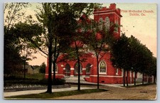 First Methodist Church Dublin Georgia GA c1910 Postcard picture