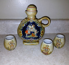 Vintage 1976 Anheuser-Busch Coracao Decanter Set CS31 Ceramarte Brazil - 4 Pc picture