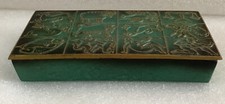 Vintage Brass Dayagi Green 12 Tribes Israel Jewelry Box 2a picture