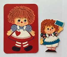 2 Vintage 1970s Hallmark Cards RAGGEDY ANN DOLL Valentine Card & Happy Birthday picture