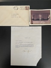 Spiro Agnew VP GOV Signed Auto Letter & Photo AUTHENTIC Oct 1973 picture