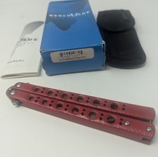 RARE Discontinued Benchmade 40tr Balisong Trainer Red Titanium picture