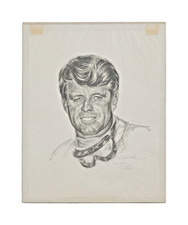 Robert F Kennedy RFK Original Signed Art Robert Riger Jerry Weintraub Estate Lot picture