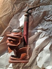 Rare Folk Art Carved Sculpture Face Tobacco Pipe -Nice Gift picture