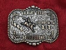 Tx Bronc Riding X~Treme☆1999☆ RODEO CHAMPION☆Dalhart XIT☆TROPHY BUCKLE☆Rare☆X66 picture