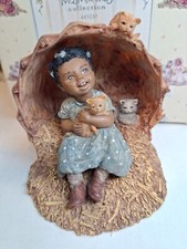 Miss Martha's Collection SADIE -They Can't Find Us Here Girl with Kitty Figures picture