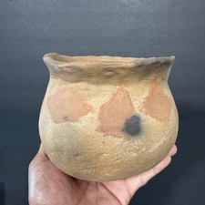 Vintage Native American Clay Pottery Pot W/ Red Marking Design - PLS READ DESC. picture