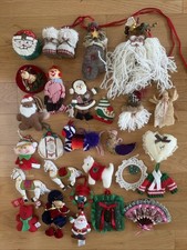 Lot Of 27 Vintage Handmade Christmas ornaments felt picture
