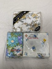 Vintage Cannon Monticello Sheet Lot Queen Twin Pillowcases NOS Floral READ picture