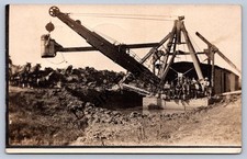 K59/ Interesting RPPC Postcard c1910 Steam Shovel Crew Occupational 123 picture