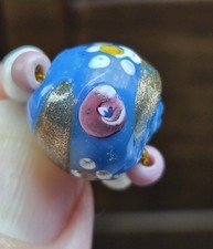 Fancy Rare Floral Antique Venetian Glass Trade Bead African BEADS  picture