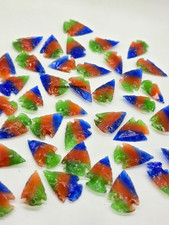 Multi Color Fiber Optic Glass Arrowheads 1-1.25