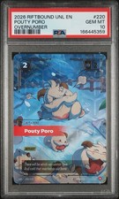 2026 RIFTBOUND: LEAGUE OF LEGENDS UNL-UNLEASHED OVERNUMBER POUTY PORO PSA 10 picture