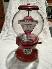 1923 VINTAGE COLUMBUS 14 PROFIT SHARING COIN OP PENNY GUMBALL VENDING MACHINE picture