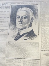 FEB 6, 1899 NEWSPAPER PG #3043- ARTHUR J. CATON, CHICAGO ATTORNEY, CHICAGO CLUB picture