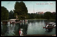 Rare View, BOSTON MASSACHUSETTS, PUBLIC GARDEN, SWAN POND, Robbins Bros, 1907-12 picture