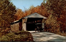 Adams Mill Covered Bridge, Cutler, Indiana, 1873 Postcard picture