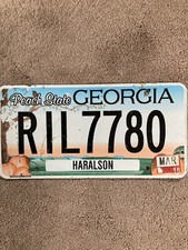 2018 Georgia License Plate - RIL 7780 - Nice picture