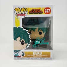 Justin Briner My Hero Academia Deku #247 Signed Funko Pop JSA Certified Auto picture