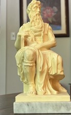 HEAVY VTG HORNED Michelangelo Moses Statue 13