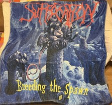Rare Suffocation Breeding The Spawn Large Throw Blanket READ - Small Rip/Tear picture