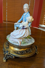 Vintage 1962 Italian Triade Porcelain Figurine Courting Couple Benacchio Signed picture