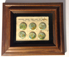 Antique c1890-1915 Whitehead Hoag Jesus Pinback Pins Lot (6) Rare Life of Jesus picture