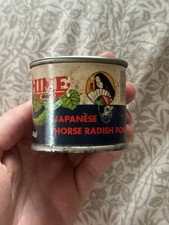 Rare Vintage 1970s Hime Brand Japanese Horseradish Powder Spice Tin picture