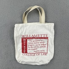Vtg Willamette University College Of Law Canvas Tote Bag Mohandus Gandhi Quote picture