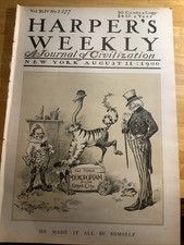 1900 HARPERS WEEKLY  NEWSPAPER / MAGAZINE ~ WONDERFUL CONTENT picture