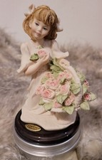 2001 Giuseppe Armani Florence Society Cherie 1418F Girl w/ Flowers picture