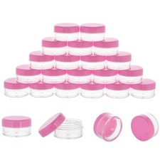 10 Gram Sample Containers 20 Count Small Plastic 20 Count, Pink picture