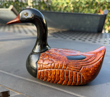 Vintage Pierre Dupont France Wood Carved Duck Decoy Numbered picture