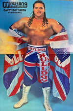 1993 Vintage Magazine Poster  Wrestler Dave Boy Smith The British Bulldog picture