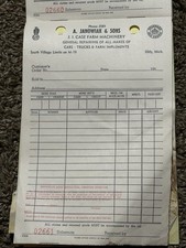 Vtg J. I. Case Red Crown Gasoline Ubly MI Dealer Sales Receipts (19 Total) picture