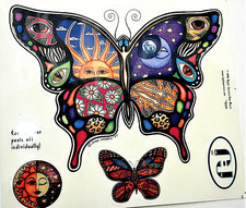 Psychedelic Hippie Dan Morris Ripple Junction Butterfly Sticker Set New NOS 1998 picture